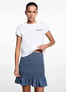 Falda Thinkj Tejano Oscuro Talla 20 Teen Niñas Mango