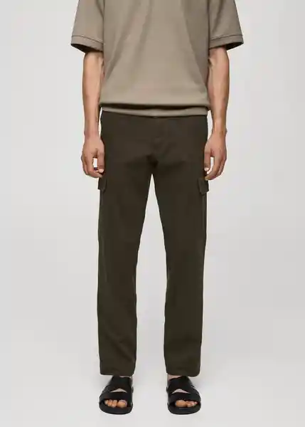 Pantalón Sootyc Khaki Talla 46 Hombre Mango