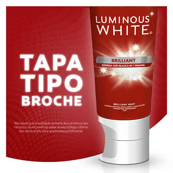 Colgate Crema Dental + Enjueague Bucal Luminous White Brilliant