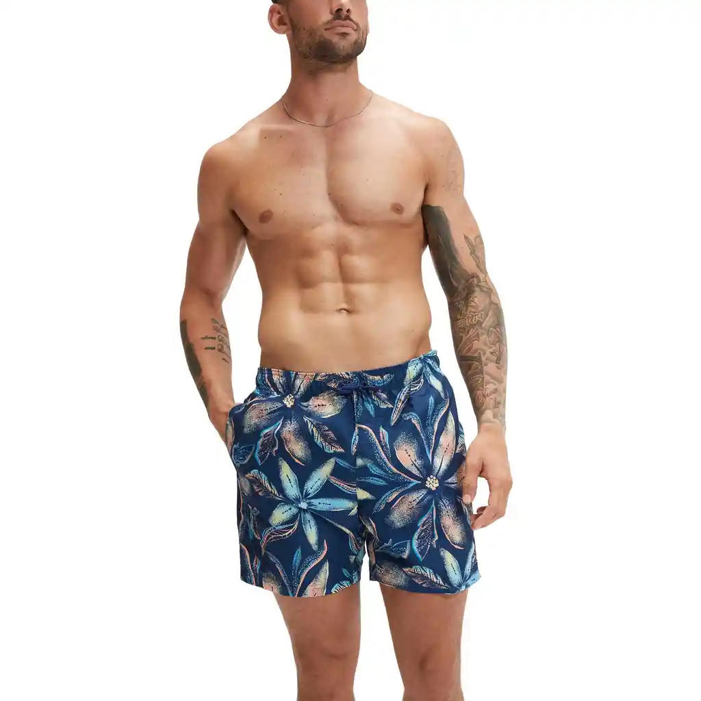 Pantaloneta Digital Printed Leisure 16 Pulgadas Hombre Azul-m