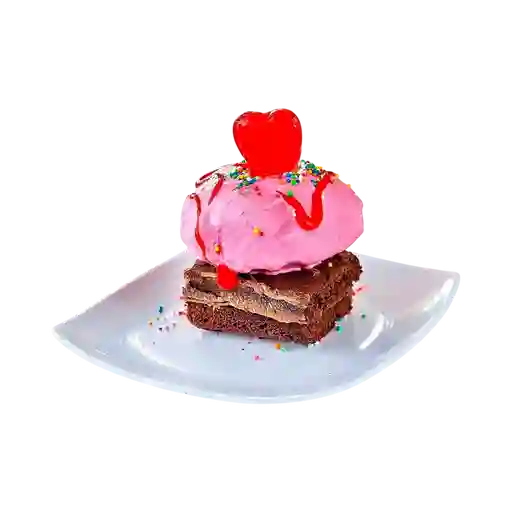 Brownie con helado