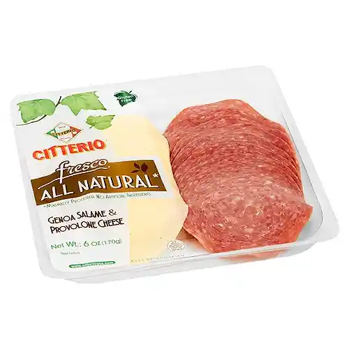 Citterio Lonchas de Salami Génova y Queso Provolone Fresco
