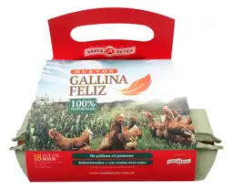 Santa Reyes Huevos Rojos Gallina Feliz A y AA Caja x18
