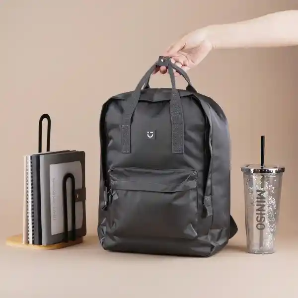 Maleta Escolar Rectangular Con Asa Azul Serie Miniso