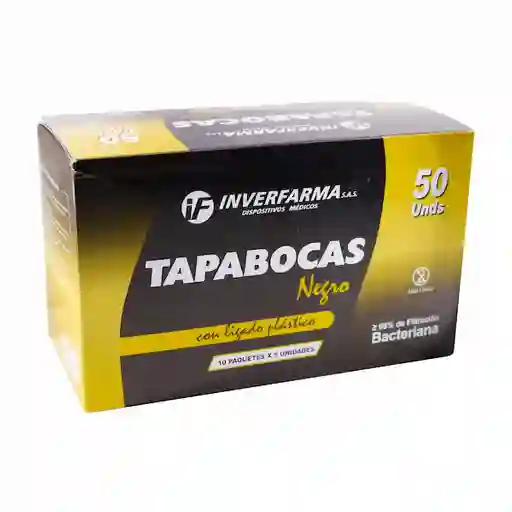 Inverfarma Tapabocas Color Negro