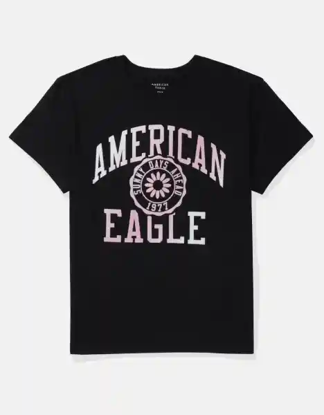 Camiseta Mujer Negro Talla SMALL American Eagle