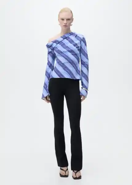 Blusa Celeste Celeste Talla M Mujer Mango