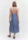 Vestido Luna Azul Talla L Mujer Mango