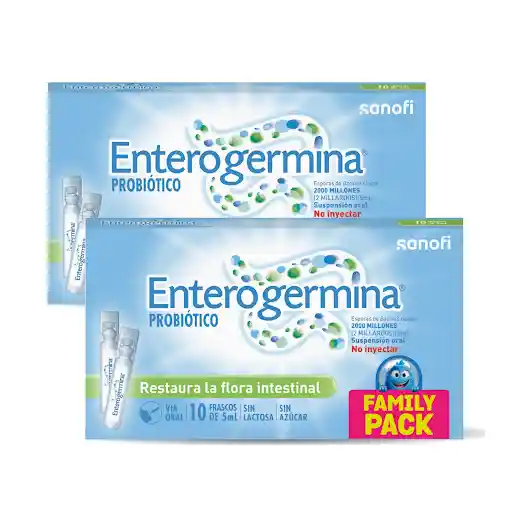 Enterogermina Esporas de Bacillus Clausii 2000 Mui Sanofi Pack X 2 Cajas