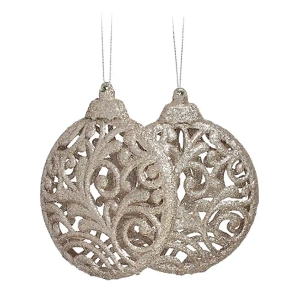 Jgo 2 Ornamentos Bolas 10x11x2