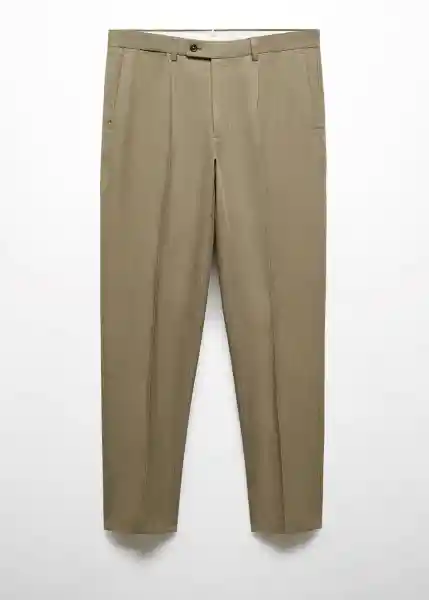 Pantalón Amalfip Khaki Talla 40 Hombre Mango