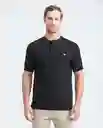 Camiseta Polo Neru Neck Negro Sombrío Ultraoscuro S Chevignon