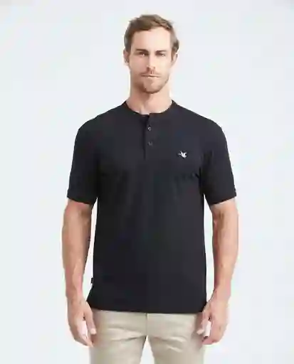 Camiseta Polo Neru Neck Negro Sombrío Ultraoscuro S Chevignon