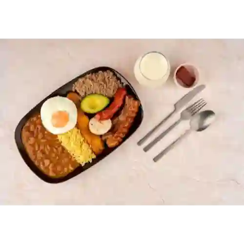 Combo Bandeja Paisa + Coca Cola Sin Azúcar 250ML