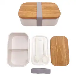 Miniso Contenedor Con Diseño de Grano de Madera Blanco