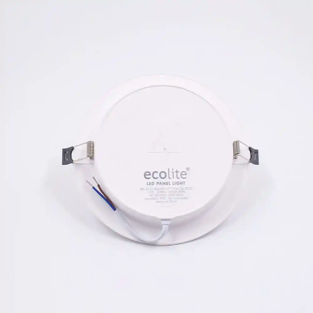 Panel Led Neutro Incru Redondo 12w Ecolite Eco168slimv12