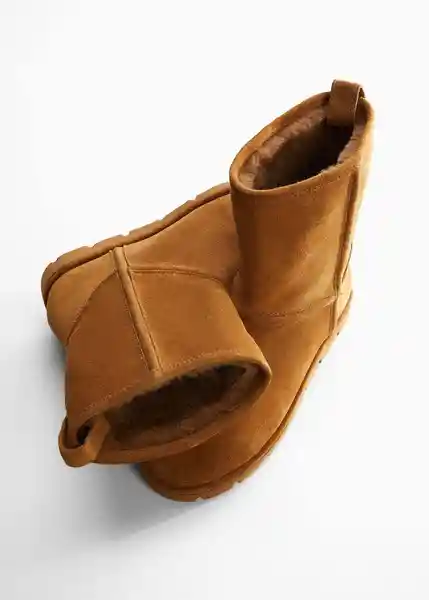 Botines Leo Camel Talla 38 Mujer Mango