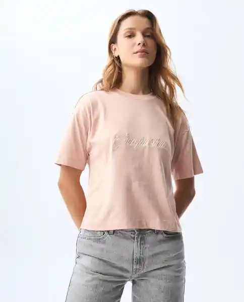 Camiseta Mujer Rosado Talla L 601G000_ROS141310 Americanino