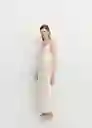 Vestido Kyoto Offwhite Talla L Mujer Mango