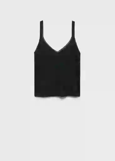 Top Kling Negro Talla M Mujer Mango