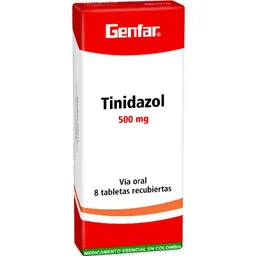 Tinidazol Genfar(500 mg) 8 Tabletas