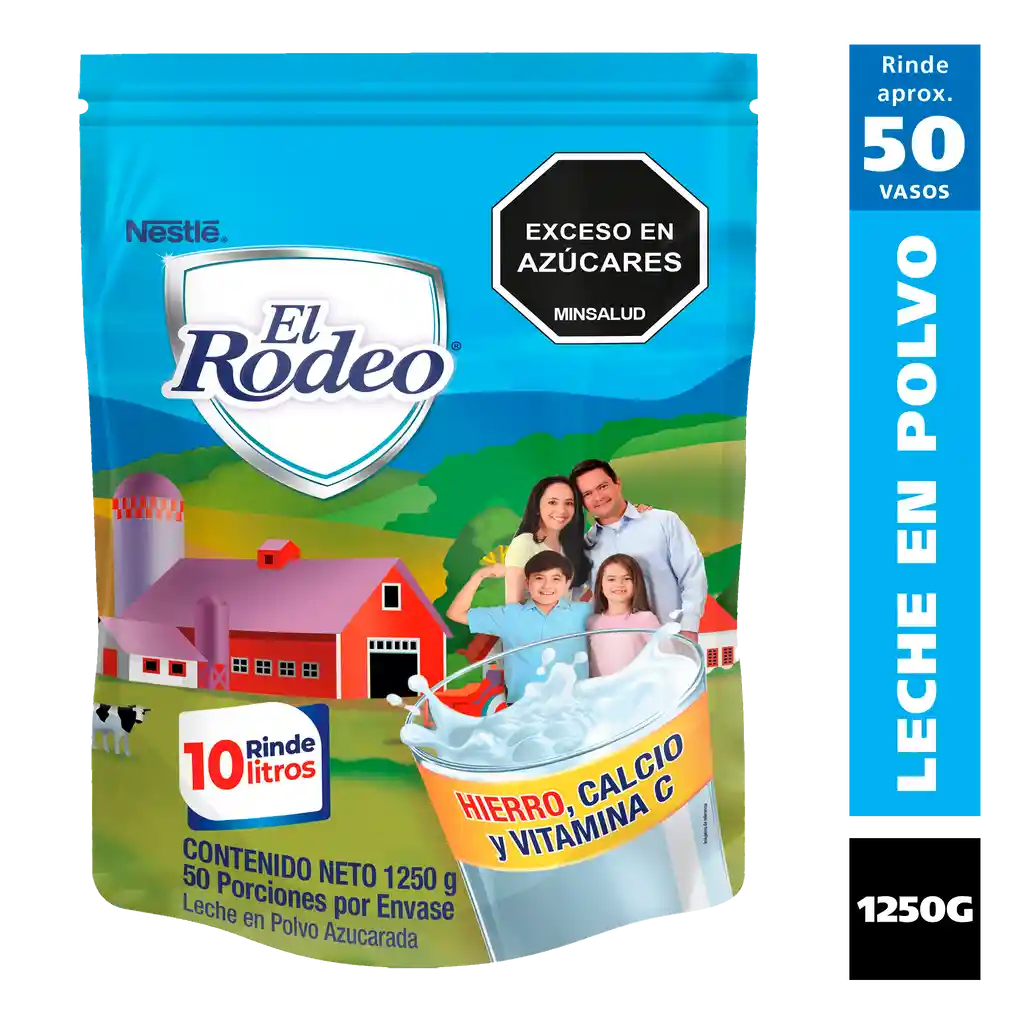 Leche en polvo EL RODEO x 1250g