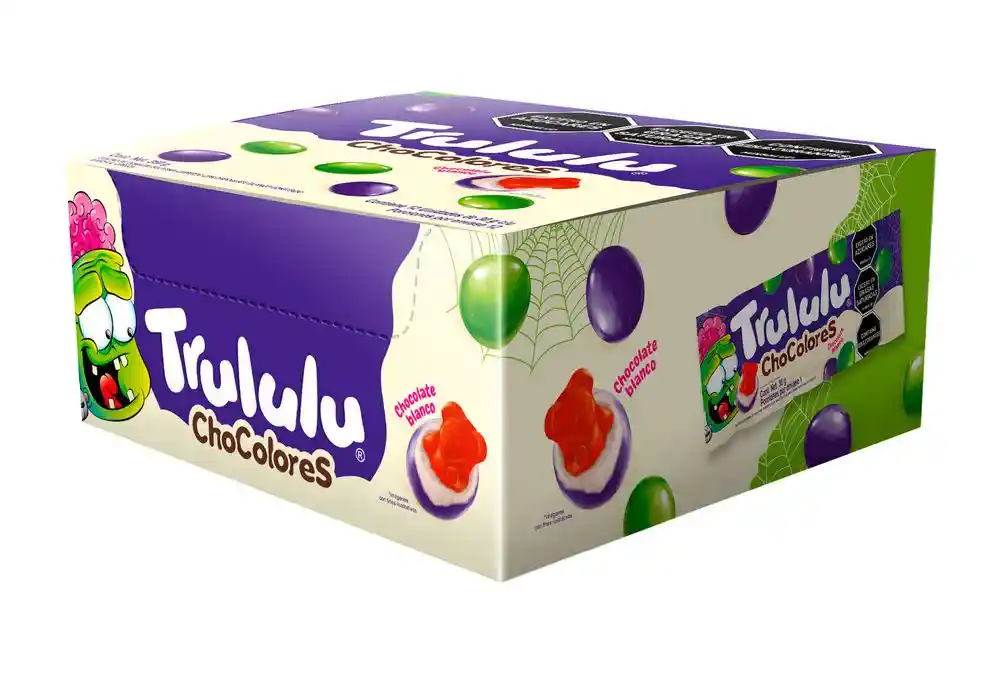 Trululu Chocolores Franki Display Chocolate Blanco