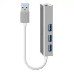 Steren Adaptador Usb 3.0 a Gigabit Rj45 Con Hub