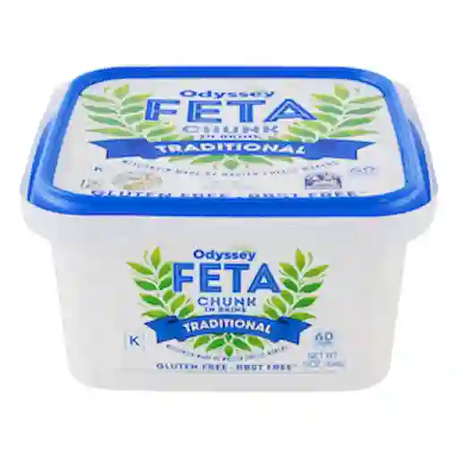 Oddysey Queso Feta Chunk en Salmuera Tradicional Libre de Gluten