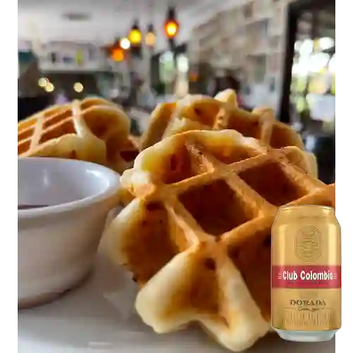 Combo Mini Waffles Pandebono + Club Col. Dorada Lata 330ml