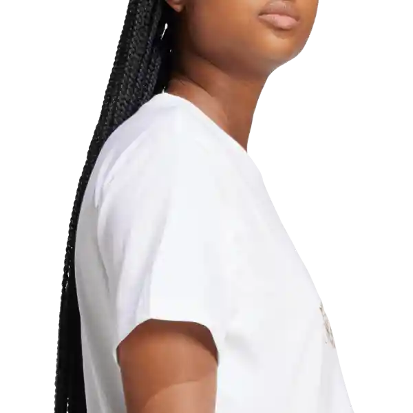 Adidas Camiseta T Met Manga Corta Lifestyle Mujer Blanco Talla L