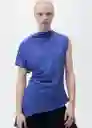 Blusa Calandre Azul Talla S Mujer Mango