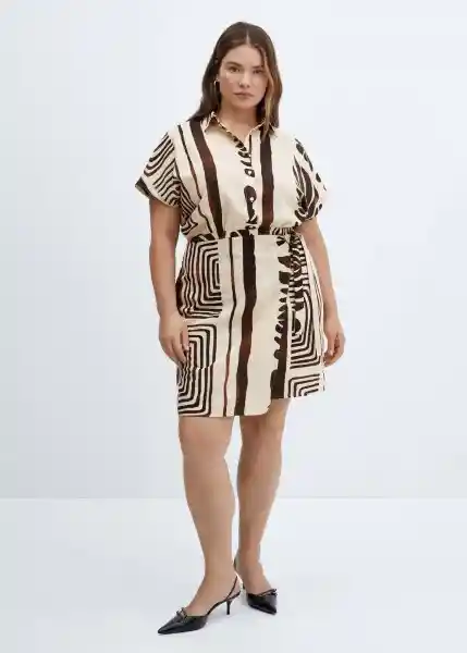 Vestido Karina Marrón Talla 27 Mujer Mango