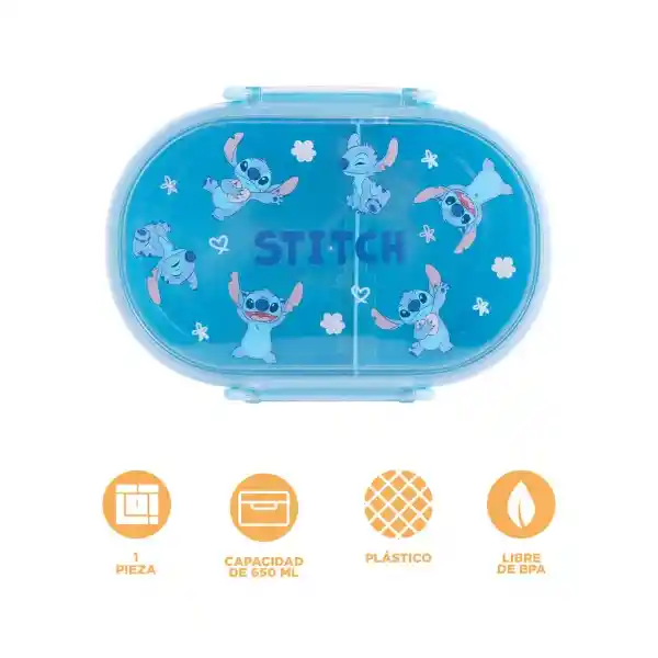 Disney Contenedor Para Alimentos Série Lilo & Stitch Azul 650 mL