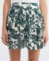 Falda Mini Plated Skirt Verde Galloway Ultraoscuro Talla 5 Mujer Chevignon