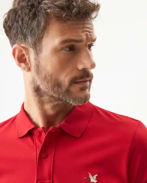 Camiseta Polo Muscle Masculino Rojo Navidad Medio L Chevignon