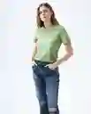  Camiseta Mujer Verde Talla L 602E001 AMERICANINO 
