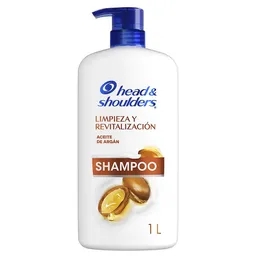 Shampoo Head Shoulders Limpieza y Revitalizacion Aceite de Argan Control Caspa Champu Head and Shoulders 1000 ml