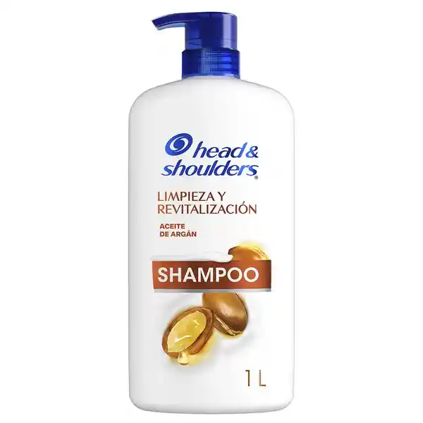 Shampoo Head Shoulders Limpieza y Revitalizacion Aceite de Argan Control Caspa Champu Head and Shoulders 1000 ml