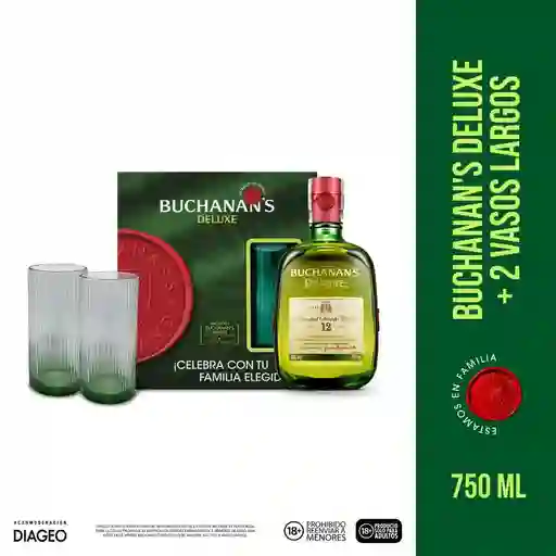 Buchanans Whisky Deluxe + Buchanans Vaso