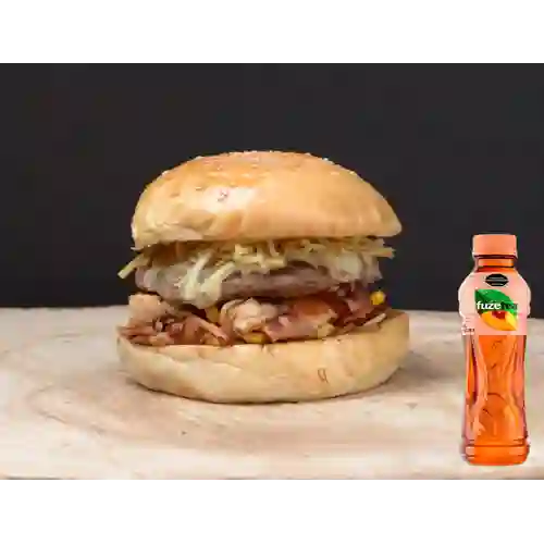 Combo Hamburguesa Mixta + Fuze Tea Durazno 400ML