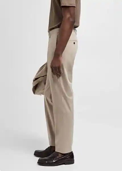 Pantalón Paris Beige Talla 40 Hombre Mango