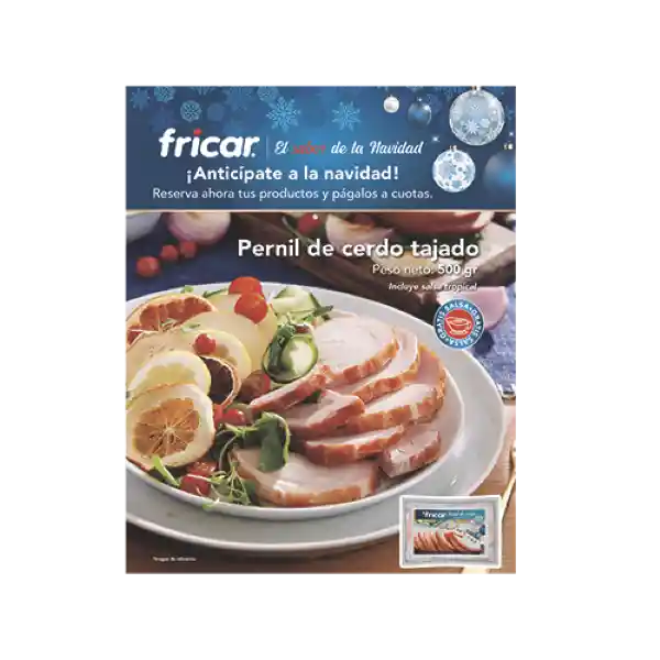 Fricar Pernil Navideño Tajado