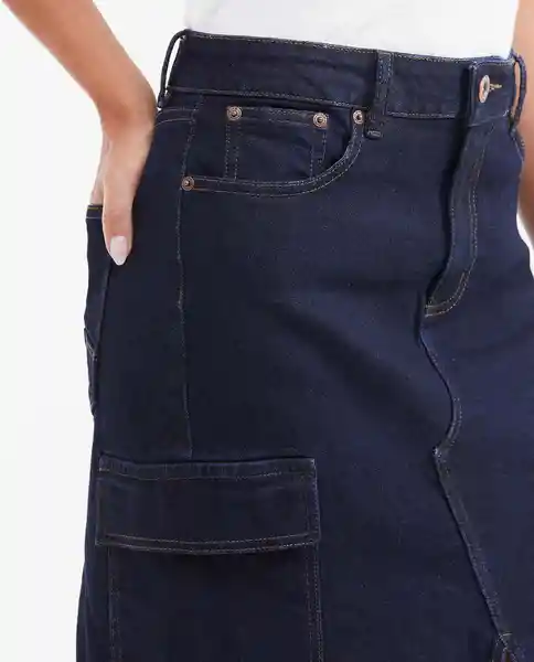 Falda Cargo Femenino Azul Clasico Oscuro Talla 8 Chevignon