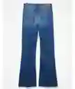 Jean Low Rise Baggy Flare Azul Talla 00 Regular American Eagle