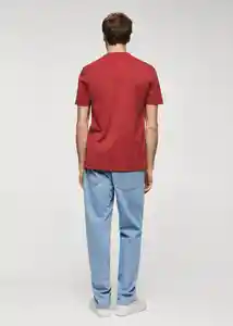 Camiseta Logohe-H Rojo Talla M Hombre Mango