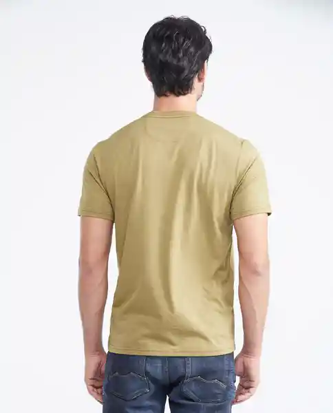 Camiseta Básica Masculino Verde Lagartija Oscuro T. L Chevignon