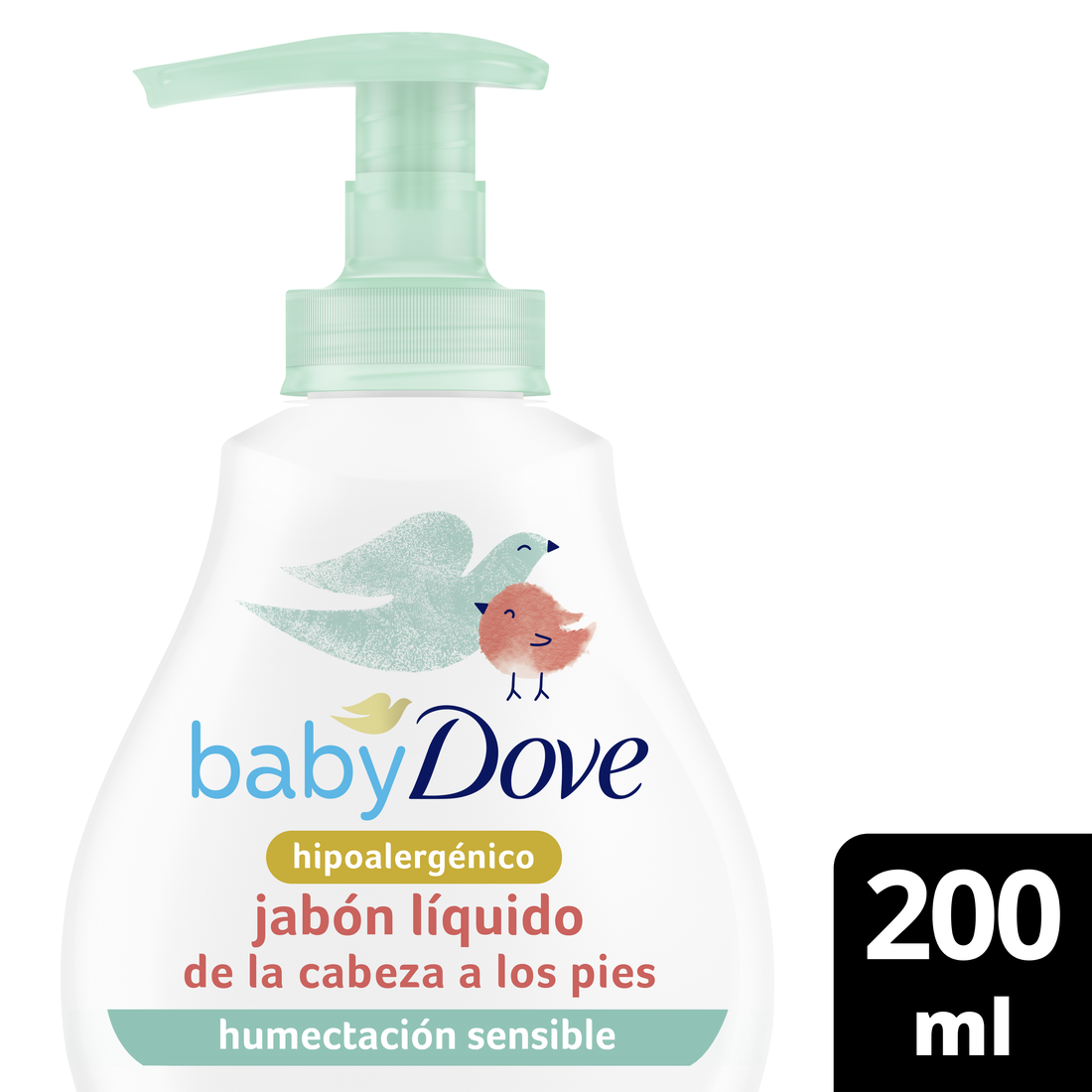 Dove Baby Jabón Líquido Humectación Sensible 200 ml