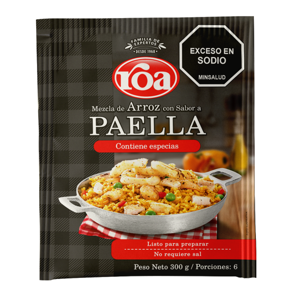 Roa Mezcla de Arroz con Sabor a Paella 300 g