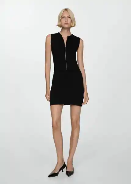 Vestido Jackie Negro Talla L Mujer Mango